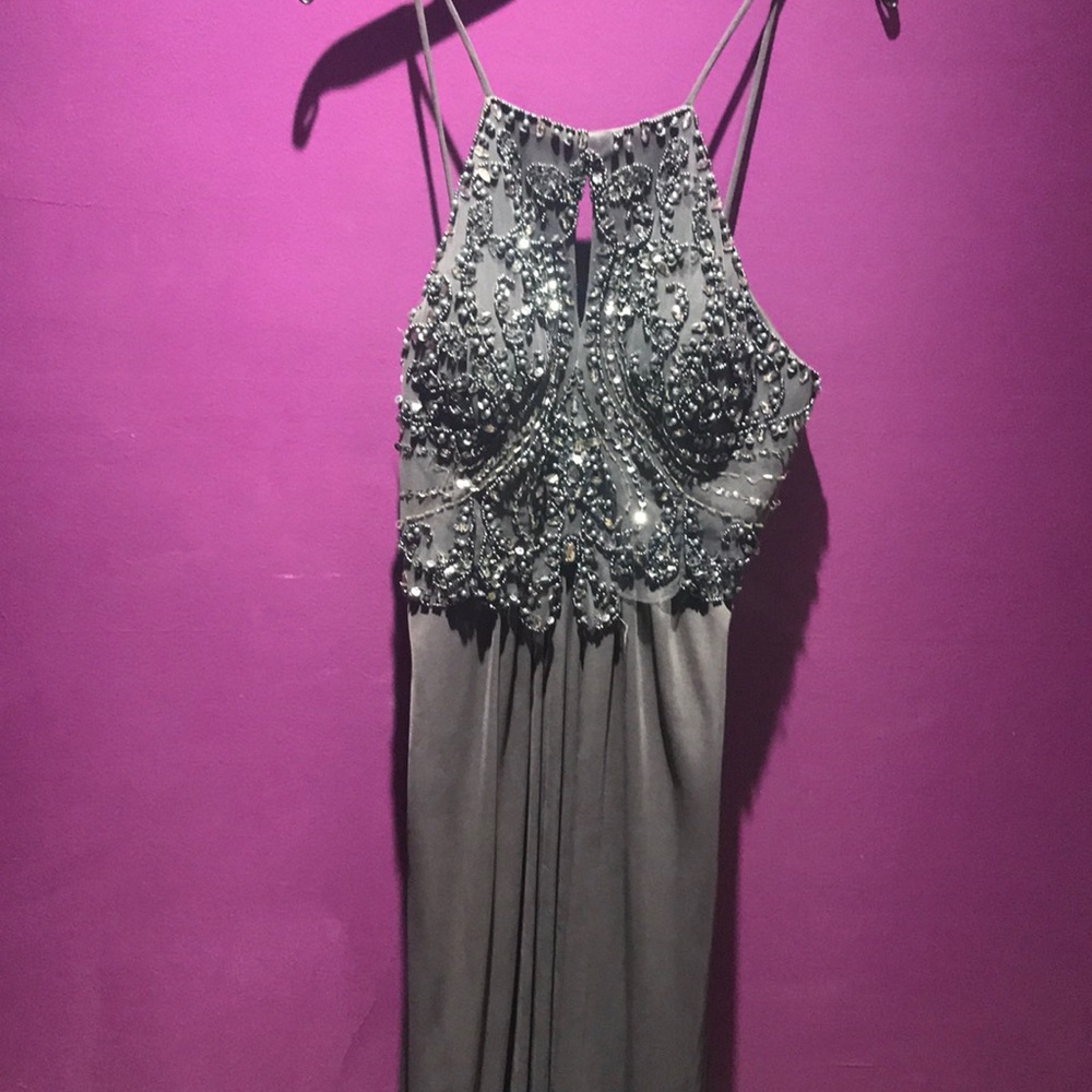 Gray prom dress